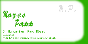 mozes papp business card